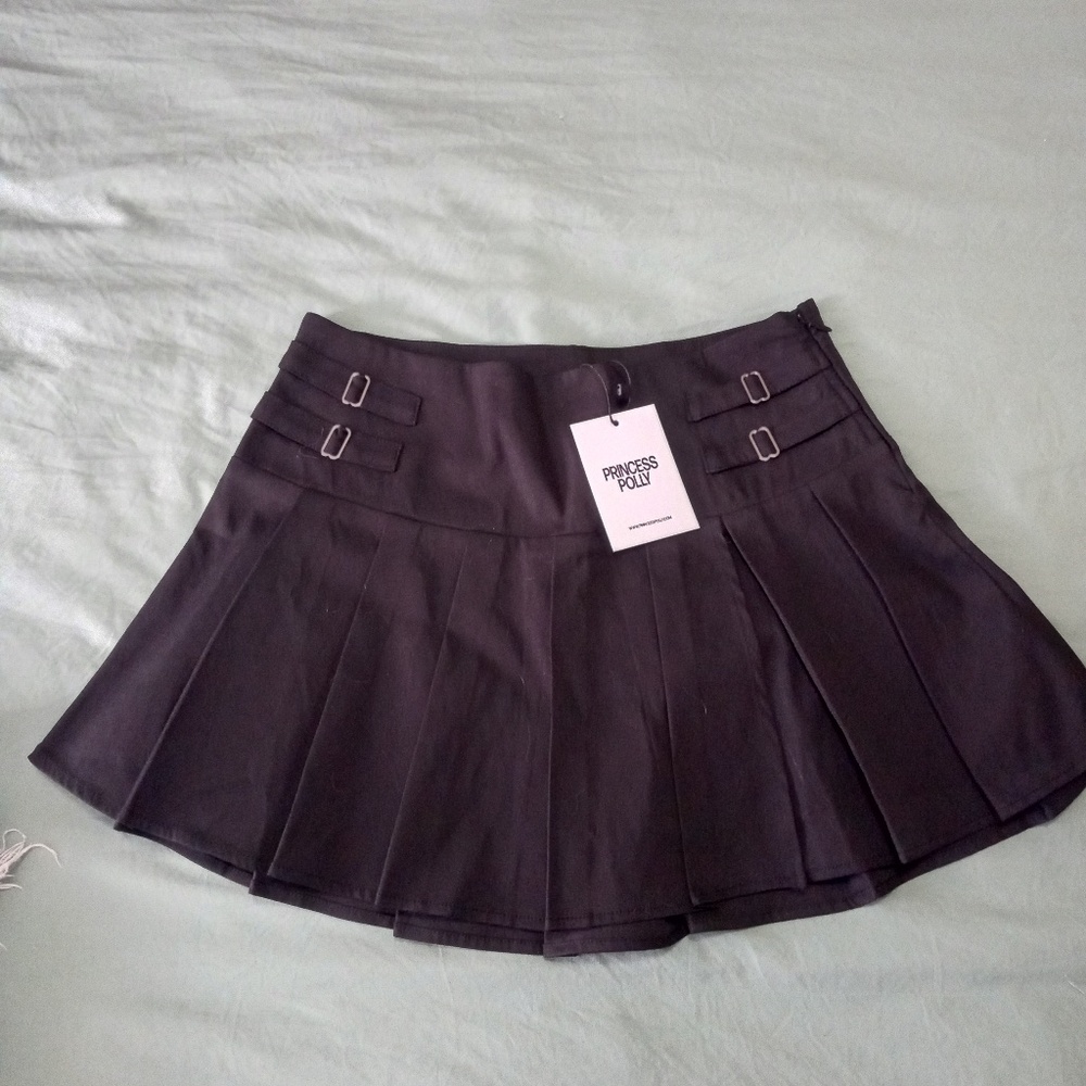 Princess Polly Cartwright Mini Skirt Black